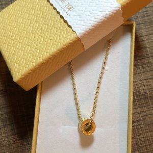 18Karat Gold Necklace with Barrel Pendant